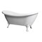 Castello Usa Daphne 69" White Acrylic Clawfoot Tub With White Feet CB-26-69-W-T-WH - alternate 1